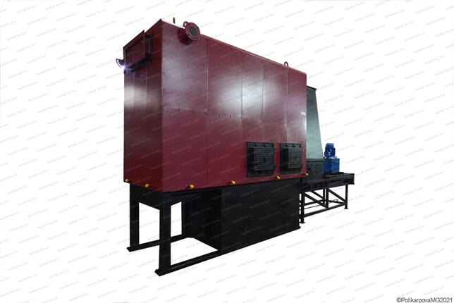 Котел на опилках 1100 кВт твердотопливный