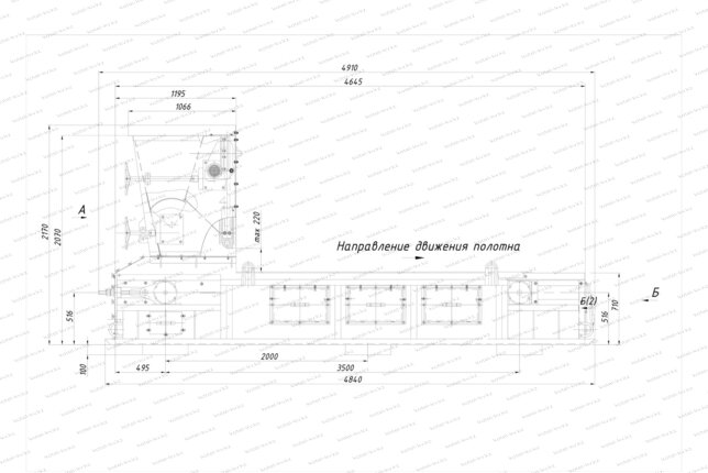 Топка с ленточным полотном ТЛПХ-1.1/3.5 чертеж