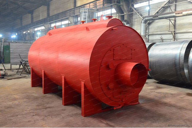 Паровой котел 700 кг пара в час 115 С на сырых дровах промышленный